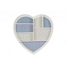 Boite à bijoux Coeur bleu en bois