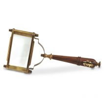 Signes Grimalt - Loupe décorative en laiton, Verre et Bois