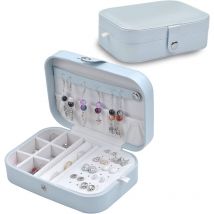 Boîte-cadeau de bijoux en cuir Boîte de rangement de bijoux (Bleu) Fei Yu