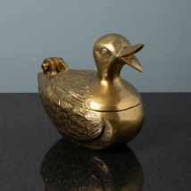 Boite canard aluminium dorée 14x20x10cm