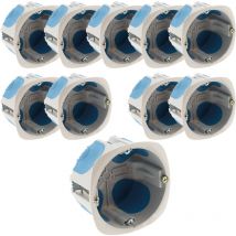 BLM - Lot de 10 boîtes d'encastrement No Air Multimat 67x40mm - Bleu