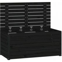 Helloshop26 - Boîte coffre de jardin 101 x 50,5 x 46,5 cm bois massif de pin noir