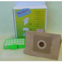 Sacs(x10) + 1 filtre hepa pour Aspirateur MOULINEX MT000101