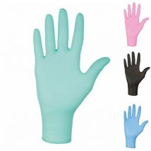 Boite de 100 gants en nitrile jetables - non poudrés - Taille m - Vert Vivezen
