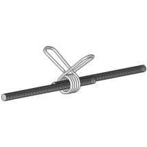 Box von 100 - Schmetterlingsfeder Verlängerung Gewindestange Ø6