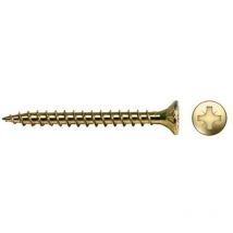 Vis à bois à tête fraisée Velox PZ2 avec filetage total Ø4,5x40mm dichromate (Boîte de 500 unités)