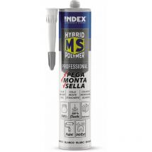 Index - 12 adhésifs hybrid ms polymer et professional - 290 ml - noir