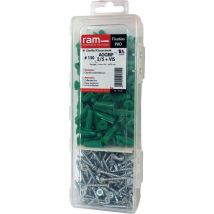 Boîte de 150 chevilles AGGRIP 2/5 + Vis 4 x 30 mm - RAM