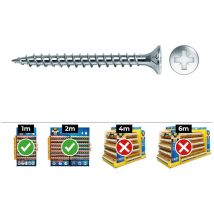 Celo - Boîte De 200 Vis à Bois Pz Fraisées Din/Ref Vlox 3.5x35 Acier Zinqué + Lubr.