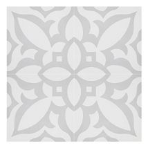 Boite de 24 Carreaux de ciment véritable 0,96m2 /Carreaux de ciment artisanaux pour sol et mur coloris gris - l.20 x L.20 cm