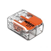 Sachet de 10 bornes 2 entrées série 221 Wago