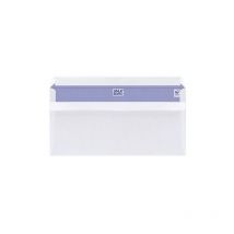 Boîte de 500 enveloppes blanches 110 x 220 mm format dl avec bande protectrice, sans fenêtre Maxiburo