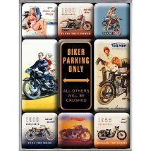 Boite de 9 mini-magnets Moto