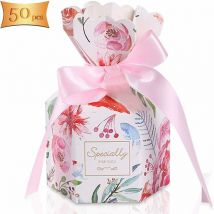 Boîte de bonbons mariage, Boîte cadeau de 50 pièces, Boîte cadeau chocolat, petite Boîte cadeau bijoux, Boîtes de bonbons de mariage pour