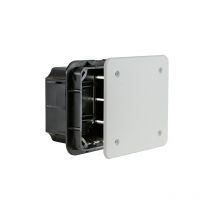 Lot de 5 boîtes de dérivation encastré Pp/t-1 (76x76x50,5) couvercle blanc bouchon en carton IP40 Elektroplast