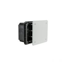 Lot de 5 boîtes de dérivation encastré Pp/t-3 (96x96x60,5) couvercle blanc bouchon en carton IP40 Elektroplast