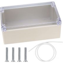 Boite de Derivation Etanche IP65 Electrique Exterieur, Boîte de Jonction Connecteurs, Boitier Plastique Electronique Extérieur (Transparent