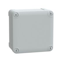 Boite de dérivation industrielle en abs 116x116x62mm grise avec couvercle 4 vis étanche IK07 IP66 Thalassa