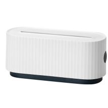 Vurahome - Boite De Gestion De Cables Avec Couvercle De Support De Telephone Organisateur De Fil De Bureau Multiprises Protecteur De Cordon, Blanc - 