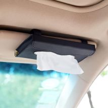 Jalleria - Boîte De Mouchoirs pour Pare-Soleil De Voiture,Porte-Papier Hygiénique Voiture en Cuir Accessoires De Pare-Soleil Porte-Papier Mouchoir