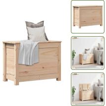 Boîte de rangement 60x32x45,5 cm Bois massif de pin - Boîte De Rangement - Meuble De Rangement - Rangement Intérieur - Bois Massif - Pin