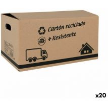Confortime - Boîte de rangement avec couvercle carton 40 x 25 x 20 x 20 cm (20 pièces)