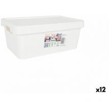 Tontarelli - Boîte de rangement avec couvercle maya white 4.2 l 28 x 18 x 11.2 cm (12 pièces)