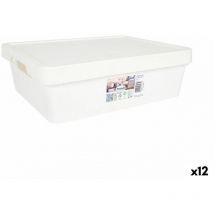 Tontarelli - Boîte de rangement avec couvercle maya white 9.2 l 36 x 28 x 11 cm (12 pièces)