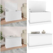 Boîte de rangement blanc 70x40x38 cm bois d'ingénierie - boîte de rangement - boîtes de rangement - Home & Living - Blanc