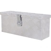 Boite de rangement - boîte à outils en aluminium - caisse à outil alu. verrouillage clé dim. 50L x 15,5l x 20,5H cm - Homcom