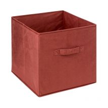 Boîte de Rangement Carrée Velours 'Mix n Modul' 31x31cm Terracotta