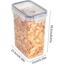 Boite De Rangement Cuisine 2,0l, Conservation Avec Couvercle, Hermétique Rangement Et Organisation Pour Stocker Les Cereales,Pâtes,Farine - Aiducho