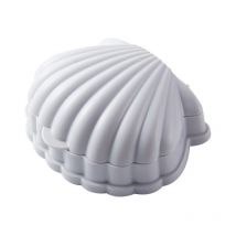 Boîte de rangement de bijoux en coquille portable Boîte de rangement pour bijoux pour filles, bagues, boucles d'oreilles, goujons(gris)