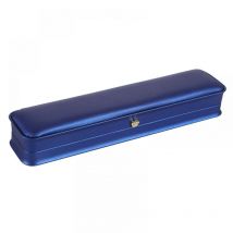 Boîte de rangement de bijoux en cuir, boîte-cadeau rectangulaire d'affichage de bracelet de collier, bleu royal