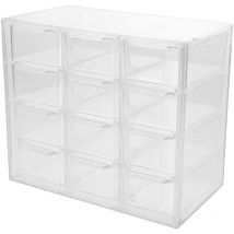 Boîte de rangement de bureau multi-grilles avec tiroirs amovibles et boîte de rangement pour cosmétiques