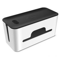 Boîte de rangement de câbles, conteneur pour bandes S, noir et blanc