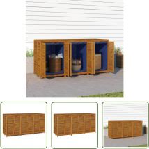 The Living Store - Boîte de rangement de jardin 210x87x104 cm bois massif d'acacia - Coffre De Jardin - Rangement Extérieur - Meuble De Jardin - Bois