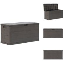 Boîte de rangement de jardin 280 l Marron - Boîte De Rangement Jardin - Coffre De Jardin - Rangement Extérieur - Meuble De Jardin - Stockage Jardin