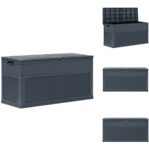 Boîte de rangement de jardin 320 l Anthracite - Boîte De Rangement Jardin - Coffre De Jardin - Rangement Exterieur - Rangement Patio - Coffre Étanche