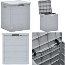 Vidaxl - Boîte de rangement de jardin 90 l Gris clair - Boîte De Rangement Jardin - Coffre De Jardin - Rangement Extérieur - Coffre Étanche