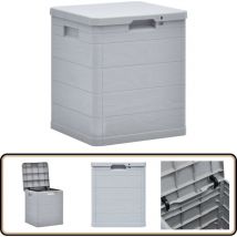 Boîte de rangement de jardin 90 l Gris clair - Boîte De Rangement Jardin - Coffre De Jardin - Rangement Extérieur - Coffre Étanche - Stockage Jardin