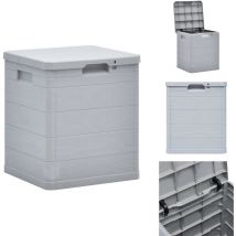 Boîte de rangement de jardin 90 l Gris clair - Boîte De Rangement Jardin - Coffre De Jardin - Rangement Extérieur - Coffre Étanche - Stockage Jardin