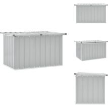 Boîte de rangement de jardin Gris 109x67x65 cm - Boîte De Rangement Jardin - Coffre De Jardin - Rangement Exterieur - Meuble De Jardin - Coffre De