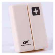 Boîte de rangement de pilules en plastique portable avec 7 compartiments et couvercle de pilule étanche extérieur pour poisson à l'huile de