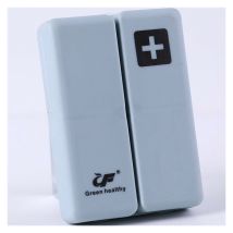 Boîte de rangement de pilules en plastique portable avec 7 compartiments et couvercle de pilule étanche extérieur pour poisson à l'huile de