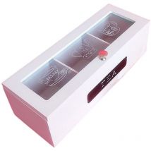 Boîte de rangement en bois pour sachets de thé, étui de rangement au design créatif (blanc)