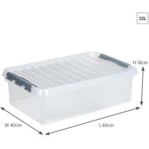 Sunware - Boîte de rangement en plastique Q-line 32 litres