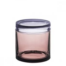 Boite de rangement en verre petite Remember Rose