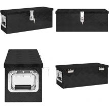 Boîte de rangement Noir 60x23,5x23 cm Aluminium - boîte de rangement - boîtes de rangement - Home & Living - Noir