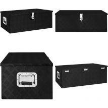Boîte de rangement Noir 90x47x33,5 cm Aluminium - boîte de rangement - boîtes de rangement - Home & Living - Noir